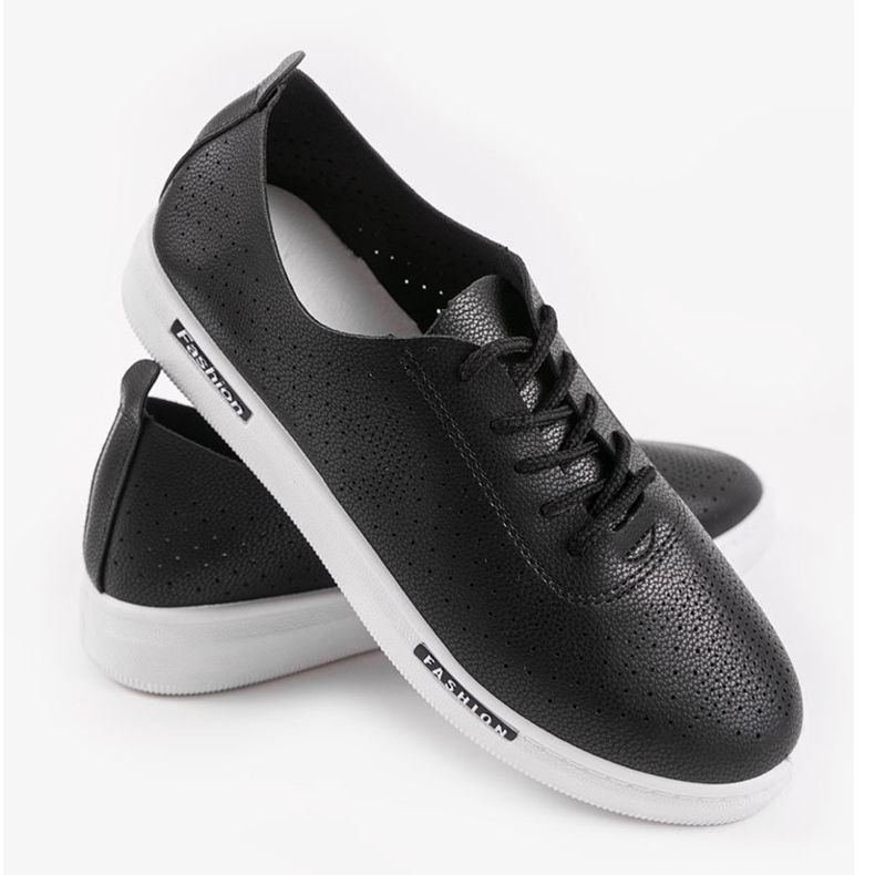 Sneakers sportive traforate QW8368-1 nere nero 2