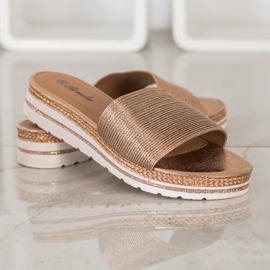 Renda Pantofole dorate lucide d'oro 2