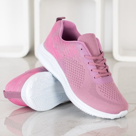 SHELOVET Scarpe sportive leggere rosa 1