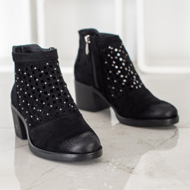 Stivali traforati VINCEZA nero 1