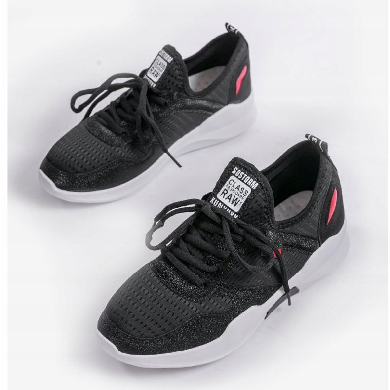 Scarpe sportive da donna nere SH801-D nero 2