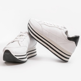 Scarpe sportive da donna alla moda bianche 230-3 bianca 1