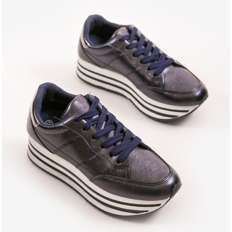Scarpe sportive da donna alla moda blu navy 230-2 2