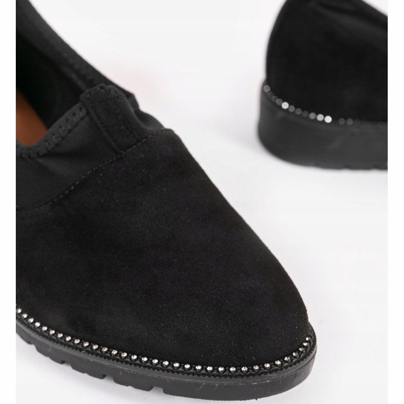 Scarpe slip-on nere con elastico 240-1 nero 2