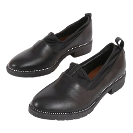 Scarpe slip-on nere con elastico 240-2 nero 1