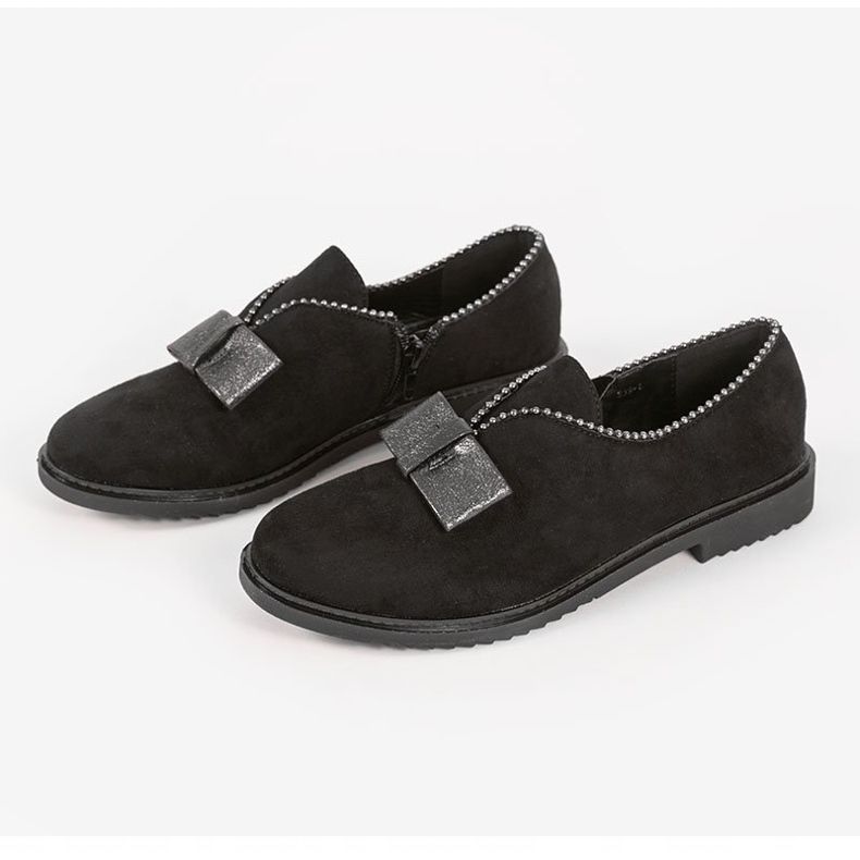 Slip-on nere con fiocco 239-1 nero 2