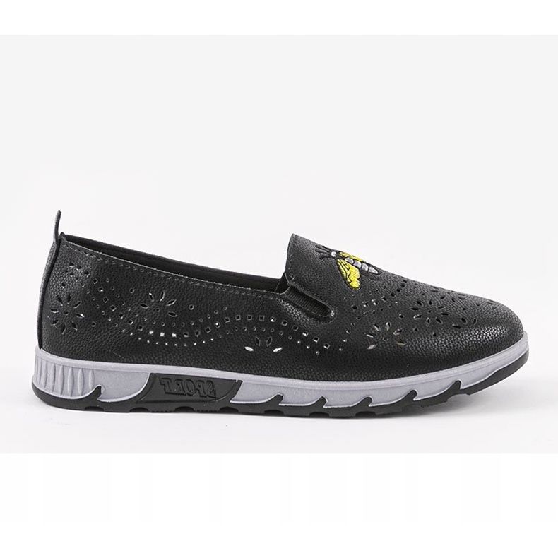 Sneakers nere traforate con stampa JH81172-3 nero 1