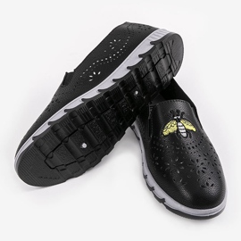 Sneakers nere traforate con stampa JH81172-3 nero 2