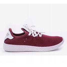 Scarpe sportive bordeaux H935-7 rosso 1
