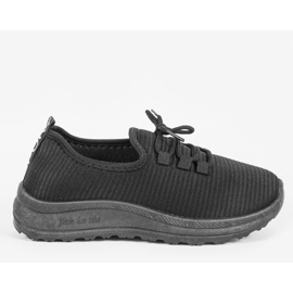 LR005-0 scarpe sportive slip-on nere nero 1