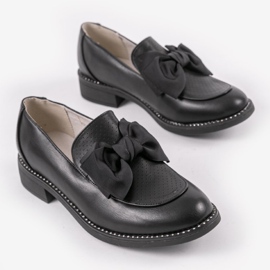 Scarpe slip-on nere con fiocco RS-WED2 nero 2