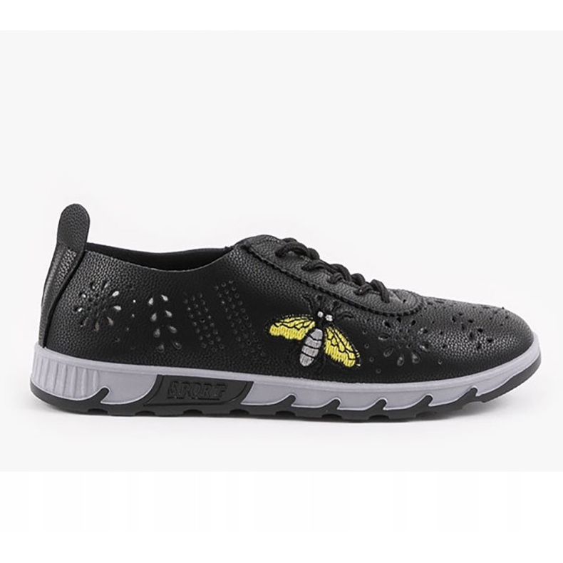 Sneakers nere traforate con stampa JH81171-3 nero 1
