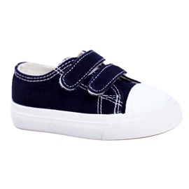 Apawwa Sneakers Bambini Blu Navy Fanot con Velcro bianco 3