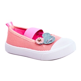 Le Scarpe Sneakers per bambini con Velcro Salmone Estienne multicolore rosa 3