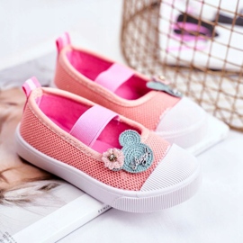 Le Scarpe Sneakers per bambini con Velcro Salmone Estienne multicolore rosa 2