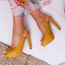 Moow Sandali Da Donna Con Tacco Alto Giallo Lorajn 1