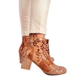 Stivali da donna con tacco alto Maciejka Primavera Rosso 04369-29 beige multicolore 1
