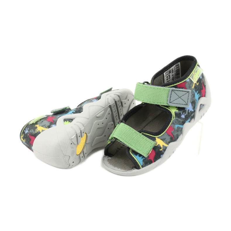 Scarpe per bambini Befado 250P092 grigio multicolore verde 4