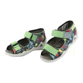Scarpe per bambini Befado 250P092 grigio multicolore verde 3