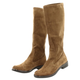 Stivali donna elasticizzati Caprice 25512 cognac marrone 2