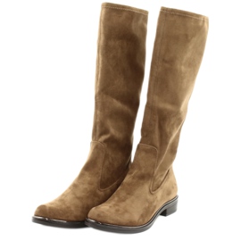 Stivali donna elasticizzati Caprice 25512 cognac marrone 3