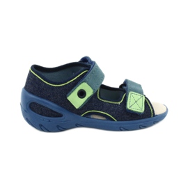 Scarpe per bambini Befado pu 065P142 blu navy verde 1