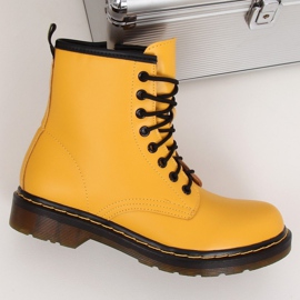Stivali stivaletti allacciati miele NC1019 Giallo 1