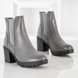 J. Star Stivali slip-on sulla piattaforma grigio 1