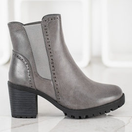 J. Star Stivali slip-on sulla piattaforma grigio 2