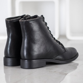 J. Star Stivali stringati neri nero 2