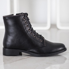 J. Star Stivali stringati neri nero 1