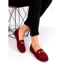 Mocassini da donna bordeaux CH-1M16 Wine Red rosso multicolore 2