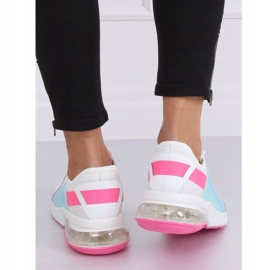 Scarpe sportive da donna bianche F-3336 WHITE/FUSHIA bianco rosa 1