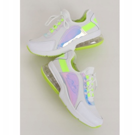 Scarpe sportive da donna bianche F-3336 WHITE / YELLOW bianco 1