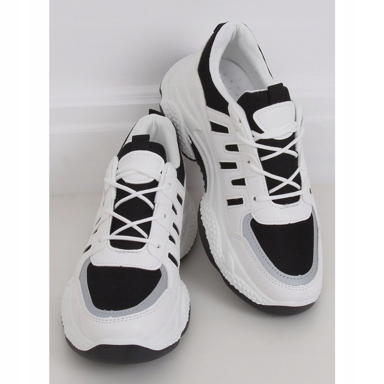 Scarpe sportive da donna bianche e nere BH-001 Black bianco nero 1