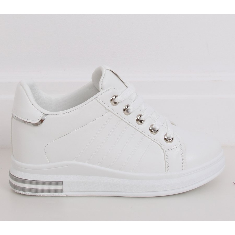 White R78 Sneakers bianche su zeppa nascosta bianca 1