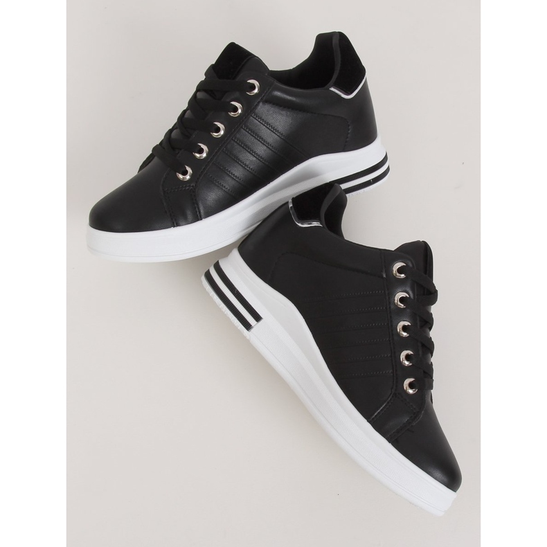 Black R78 Sneakers nere su zeppa nascosta nero 2