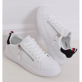 Sneakers da donna bianche KK-206 WHITE / BLACK bianco 1