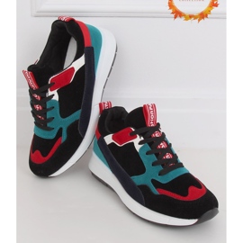 C9212 Scarpe sportive in camoscio Negro multicolore 1