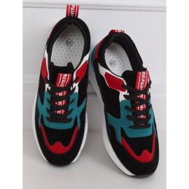 C9212 Scarpe sportive in camoscio Negro multicolore 2