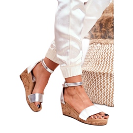 SEA Sandali da donna con zeppa argento MarryMe 2