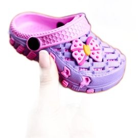 NEWS Pantofole per bambini Foam Crocs Violet Bow Susan viola rosa 2