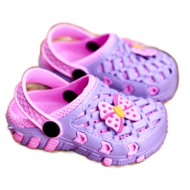 NEWS Pantofole per bambini Foam Crocs Violet Bow Susan viola rosa 1