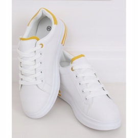 Sneakers da donna bianche LG20 WHITE/YELLOW bianco giallo 1