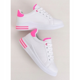 Sneakers bianche da donna LG20 WHITE/ROSE bianca rosa 1