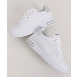 Sneakers bianche da donna LG20 WHITE/SILVER bianca d'argento 1