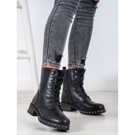 J. Star Lavoratori allacciati con cristalli nero 1