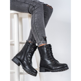 J. Star Lavoratori allacciati con cristalli nero 2