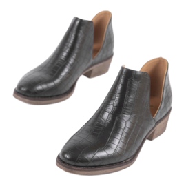 Stivali neri slip-on con ritagli sul palo NS132P nero 1