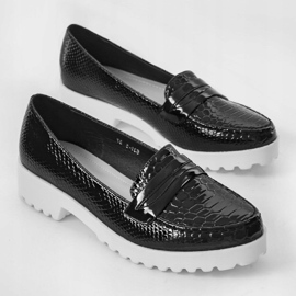 Scarpe slip-on nere con fiocco RS-WED2 nero 2